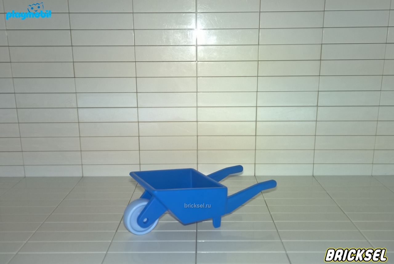 Плеймобил Тачка одноколесная синяя, Playmobil