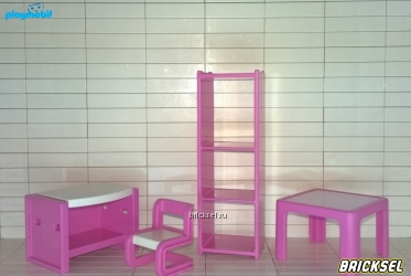 Комплект мебели для детской комнаты розовый