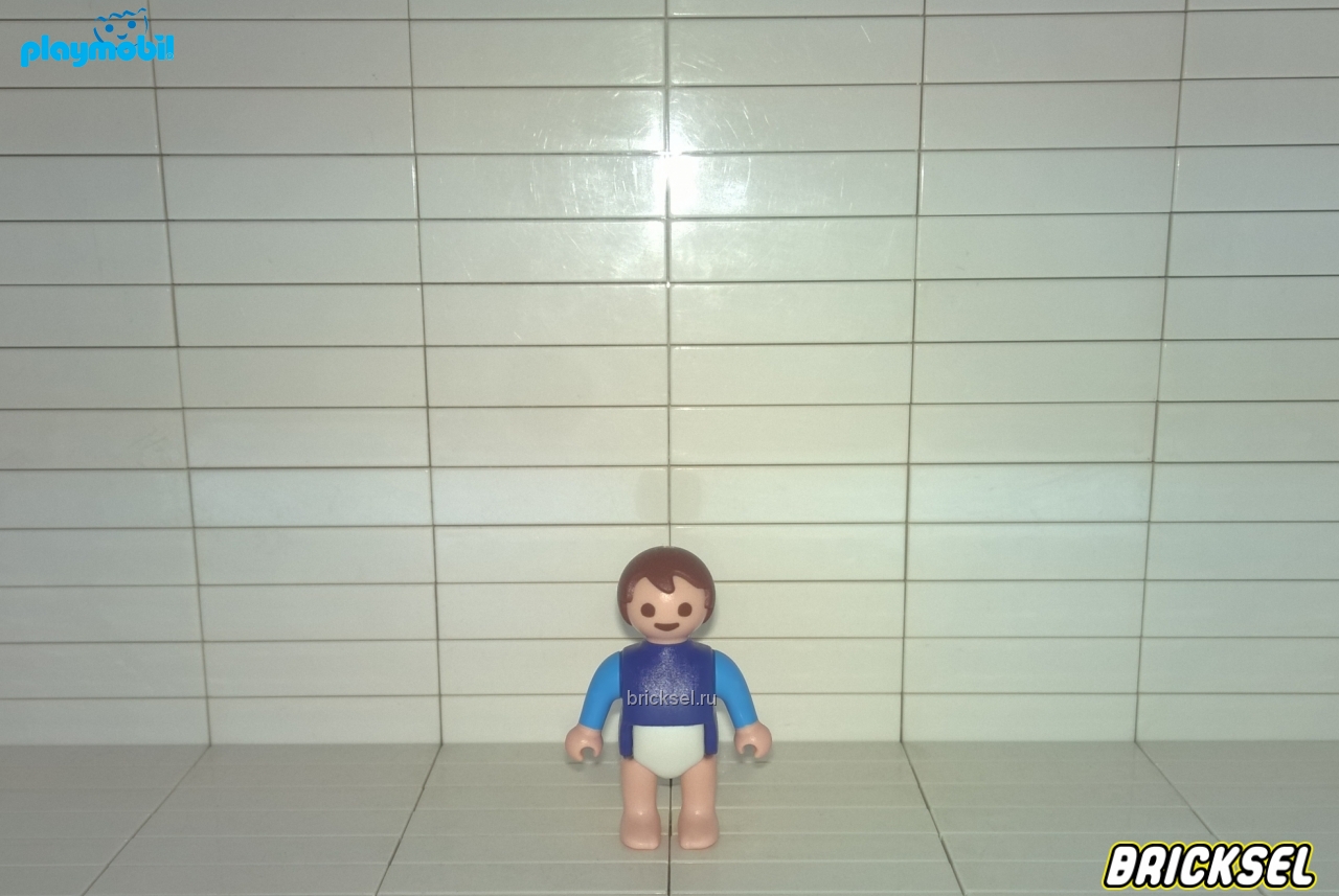 Плеймобил Младенец в темно-синем боди с голубыми рукавами, Playmobil