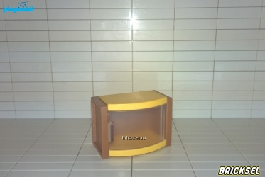 Плеймобил Тумбочка под телевизор коричнево-желтая с прозрачной дверцей, Playmobil
