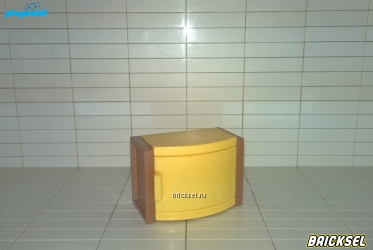 Плеймобил Тумбочка под телевизор коричнево-желтая с желтой дверцей, Playmobil