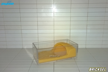 Плеймобил Аквариум прозрачный для морских свинок с темно-желтым настилом, Playmobil, раритет