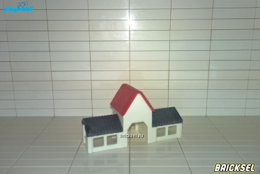 Плеймобил Игрушечная ферма белая с красной и темно-серой крышами, Playmobil, раритет