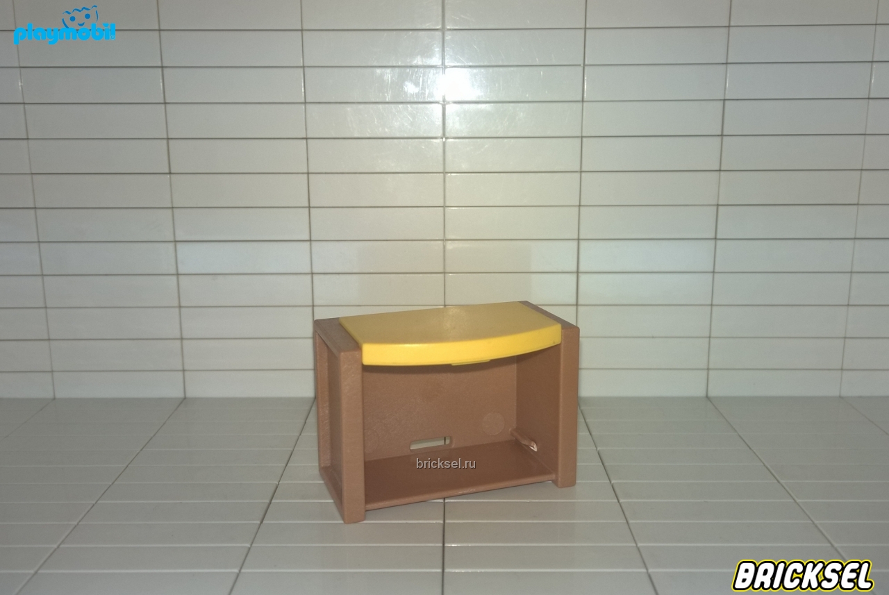 Плеймобил Тумбочка под телевизор светло-коричневая с желтым верхом, Playmobil