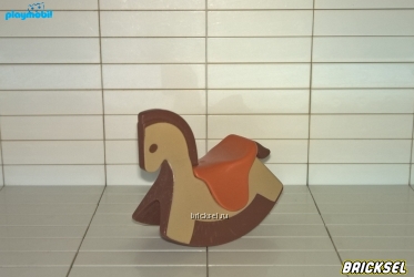 Плеймобил Лошадка качалка с коричневым седлом, Playmobil, редкая