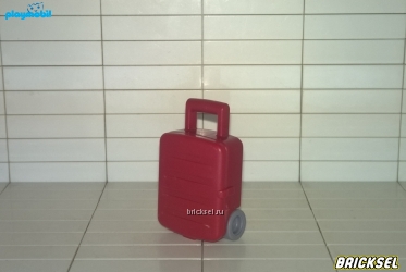 Дорожный чемодан на колесиках бордовый