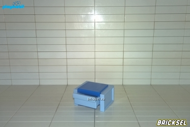 Плеймобил Тумбочка маленькая с синим верхом и выдвижным ящиком голубая, Playmobil