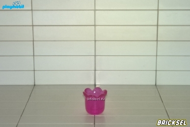 Плеймобил Цветок-плафон тюльпан темно-розовый прозрачный, Playmobil