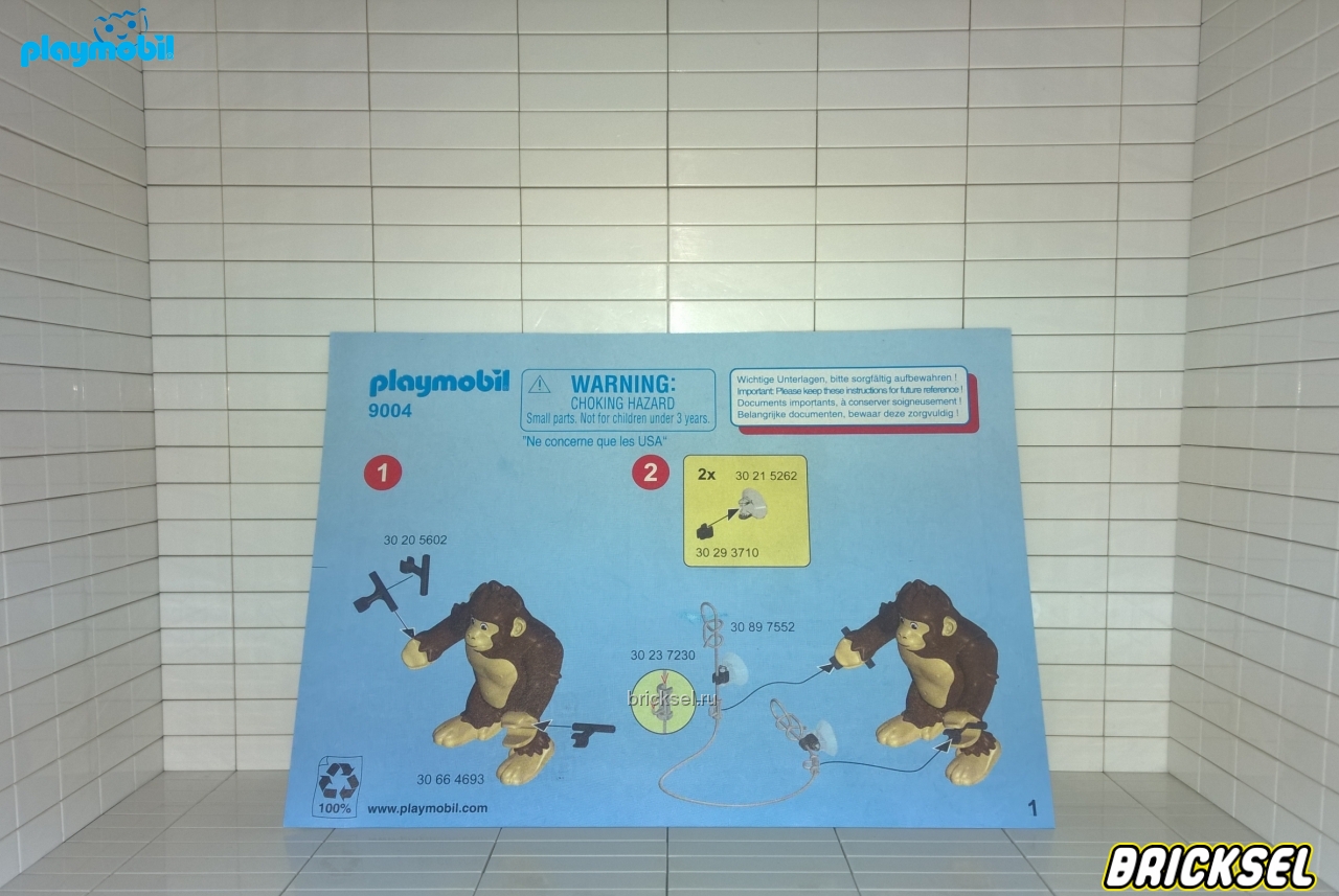 Плеймобил Инструкция к набору Playmobil 9004pm: Гигантский обезьяний гонг, Playmobil