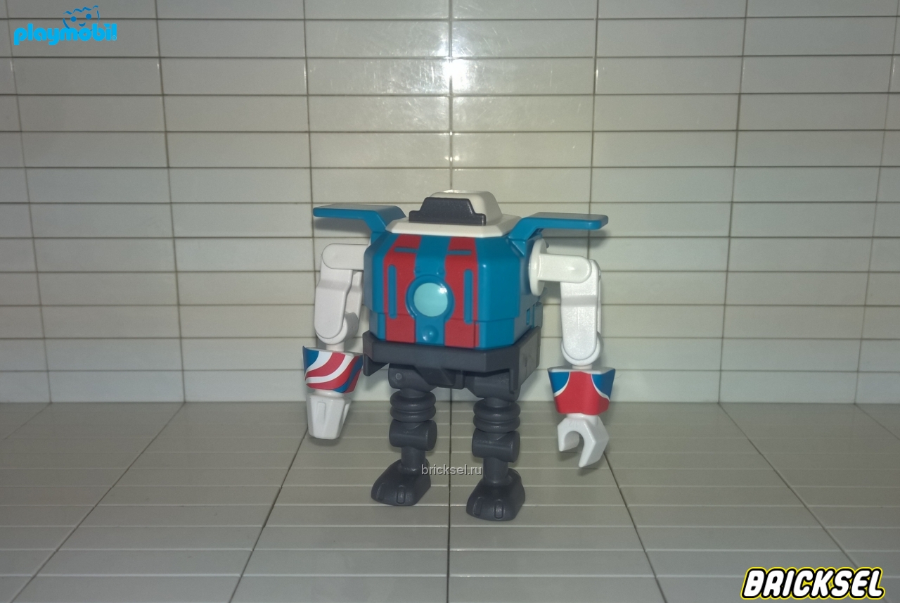 Плеймобил Робот с красно-синим туловищем белыми руками и черными ногами, Playmobil