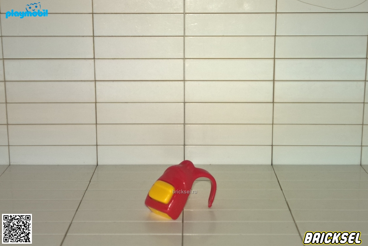 Плеймобил Рюкзак детский с желтым карманом красный, Playmobil