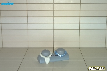 Плеймобил Стойка для шейных ювелирных украшений с бусами и ожерельем серая, Playmobil