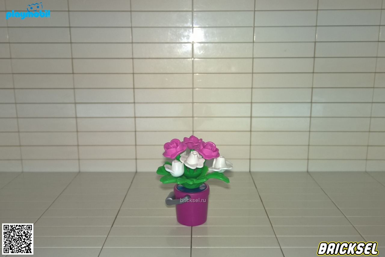 Плеймобил Свадебный букет из белых и розовых роз с зелеными листьями, Playmobil