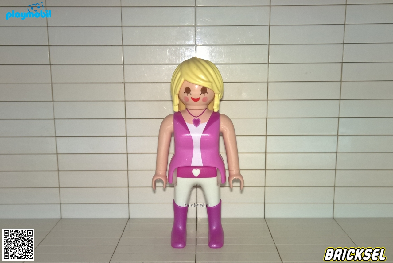 Плеймобил Принцесса Розали с короткими волосами в белых брюках розовом пиджаке и малиновых сапожках, Playmobil