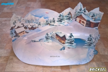 Фон  к набору Playmobil 70260pm: Рождественский календарь Хайди (длина 55 см, ширина 22 см, высота 24 см)