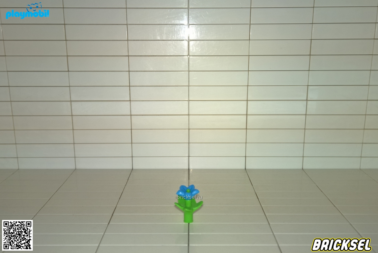 Плеймобил Цветочек маленький на салатовом стебле с листочками голубой, Playmobil