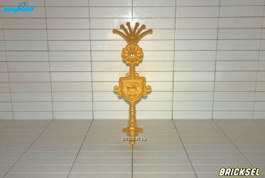 Королевский Штандарт, сверху шестиконечная корона с большим цветком под ней, по середине щит с лебедем перламутрово-золотой