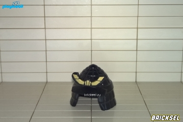 Плеймобил Шлем самурайский с белыми маленькими рогами черный, Playmobil