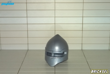 Шлем с закрытым лицом серебристый металлик