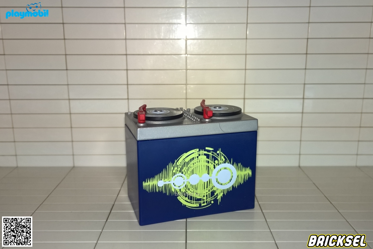 Плеймобил Музыкальный пульт диджея с желтым рисунком синий, Playmobil