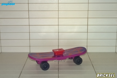 Плеймобил Скейт малиновый с рисунком паутины, Playmobil