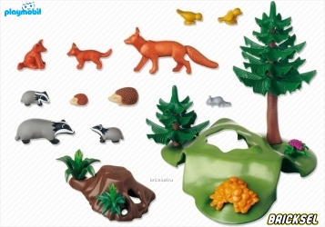 Набор Playmobil 4204: Лесные животные с пещерой