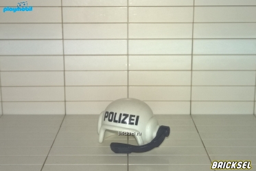 Шлем полиции с микрофоном и наушником белый