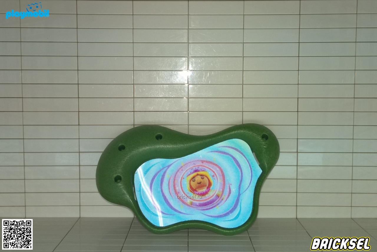 Плеймобил Пластина озеро с отражением принцессы, зелеными берегами (4 маленьких слота)(картинка голографическая), Playmobil