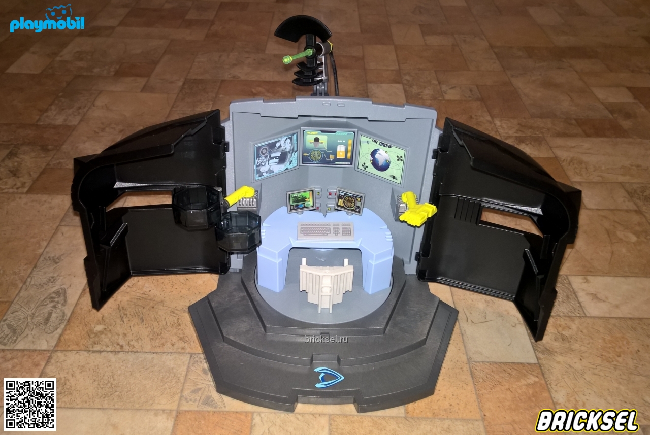 Плеймобил Командный центр доктора Дрона с мониторами пультом управления и креслом и манипуляторами, Playmobil