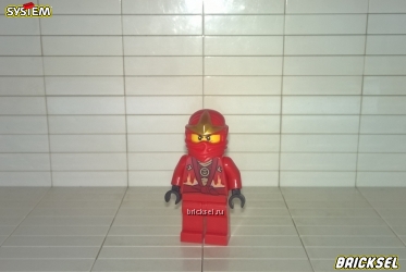 Фигурка Ninjago Кай (Kai) в ярко красном кимоно и шлеме