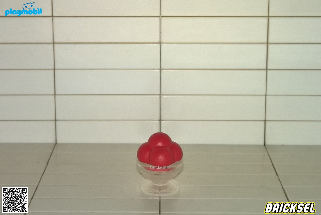 Плеймобил Мороженое шариками в прозрачном стаканчике красное, Playmobil