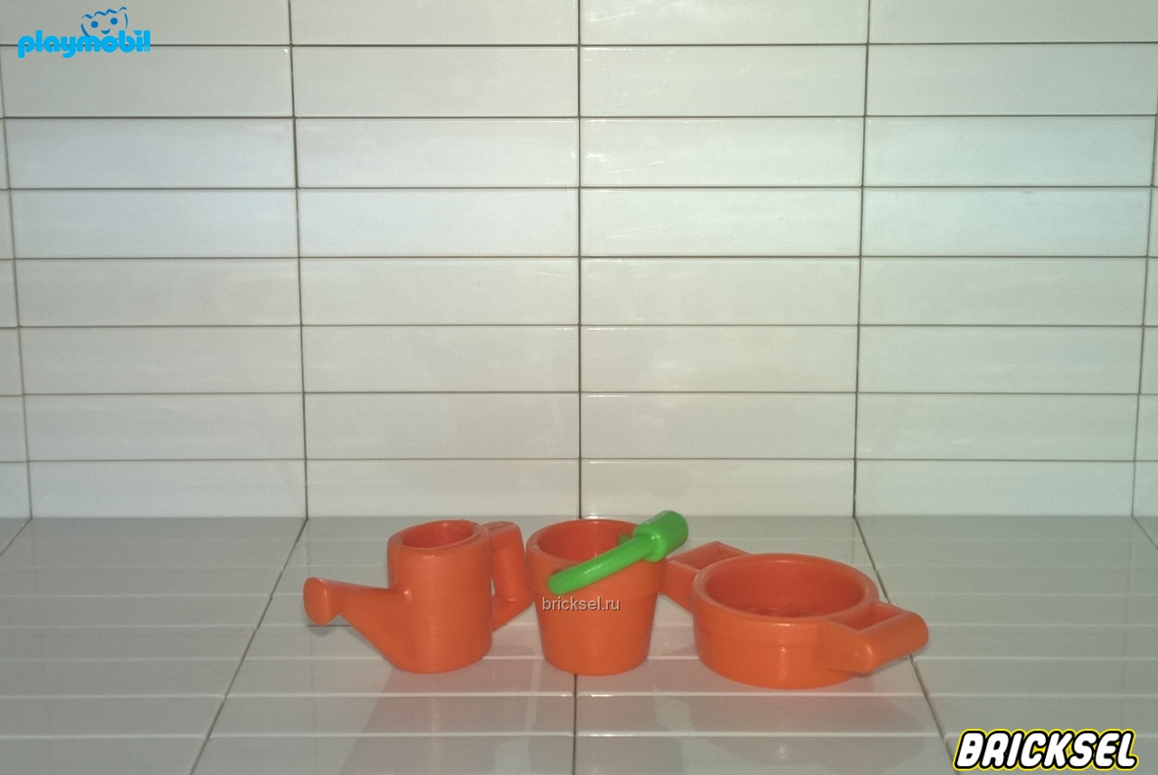 Плеймобил Комплект садовых инструментов оранжевый, Playmobil, не частый