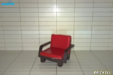 Плеймобил Кресло низкое красно-коричневое, Playmobil